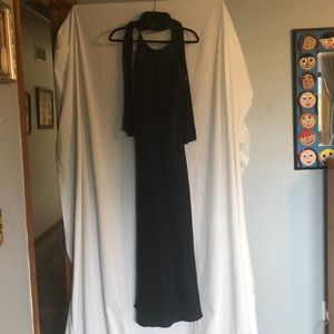 Navy blue, floor length formal